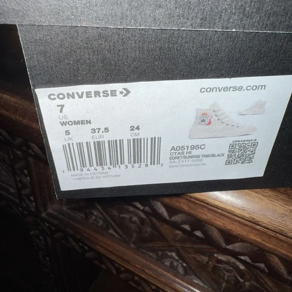 New Women’s Converse Chuck Taylor All Star High Crafted Patchwork A05195C Size 7